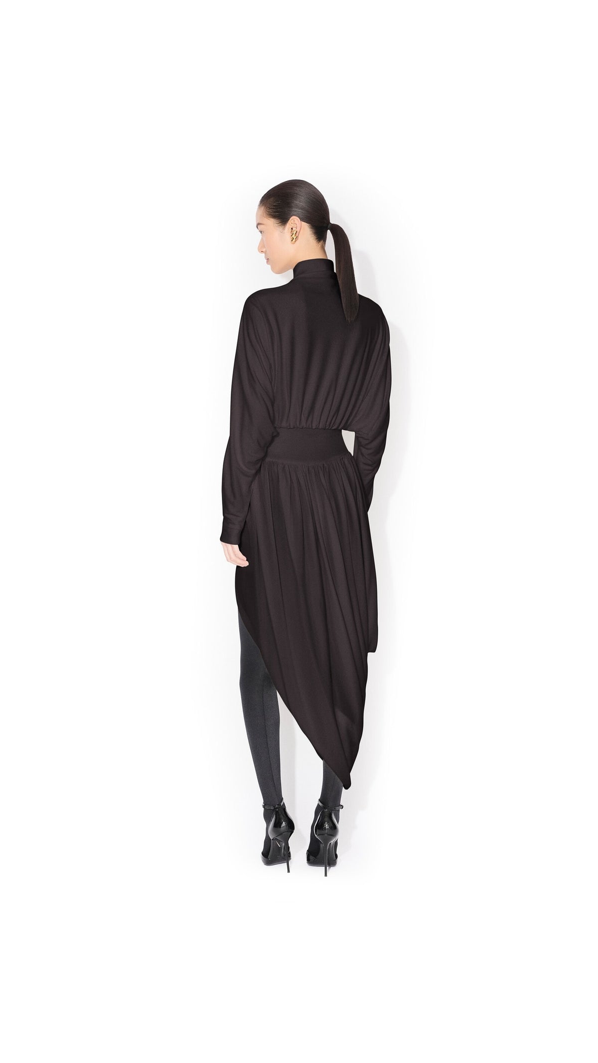 Alaïa Twisted Fluid Jersey Skirt