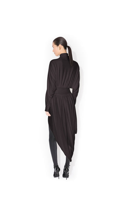 Alaïa Twisted Fluid Jersey Skirt
