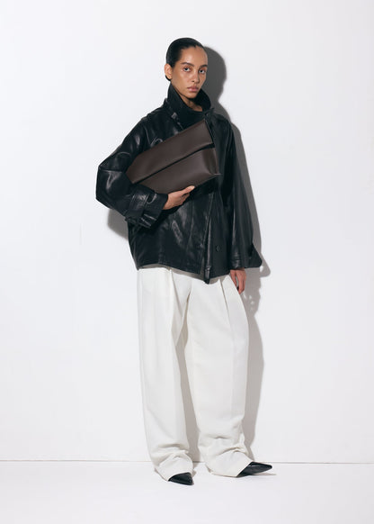 Freja Seamed Clutch Espresso
