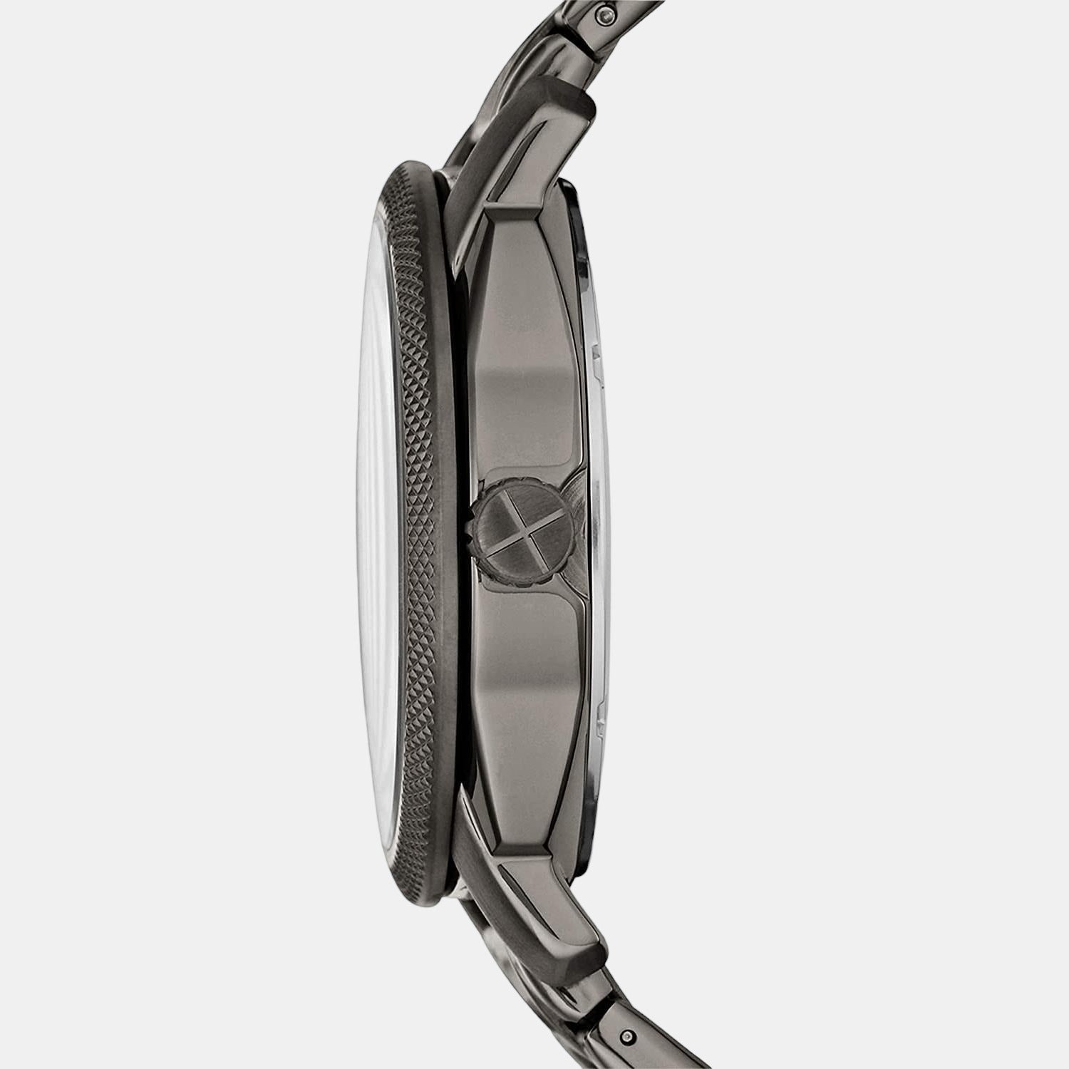 Fossil Machine Men Quartz Black Dial Analog Stainless Steel Watch Fs4774