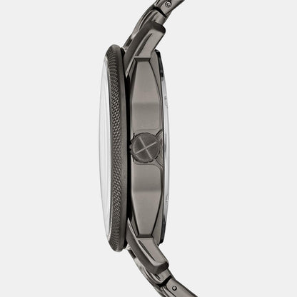 Fossil Machine Men Quartz Black Dial Analog Stainless Steel Watch Fs4774