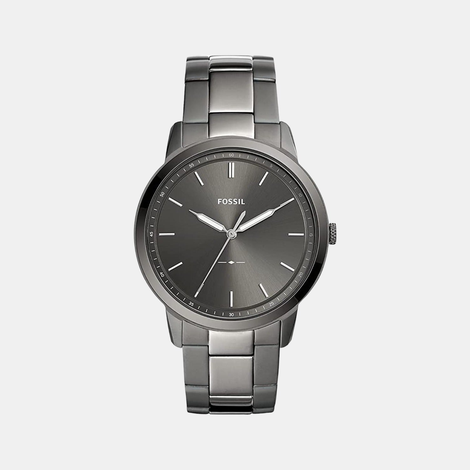 Fossil The Minimalist 3H Men Quartz Grey Dial Analog Stainless Steel Watch Fs5459