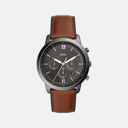 Fossil Neutra Chrono Men Quartz Grey Dial Chronograph Leather Watch Fs5512