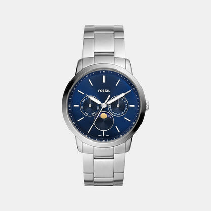 Fossil Neutra Men Quartz Blue Dial Multi-Function Stainless Steel Watch Fs5907