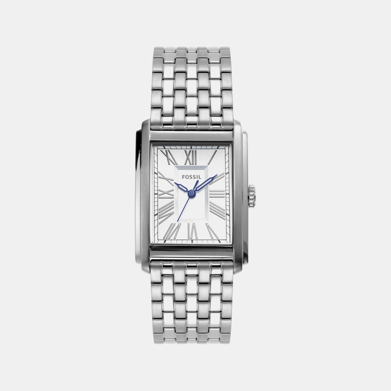 Fossil Carraway Men Quartz Silver Dial Analog Stainless Steel Watch Fs6008