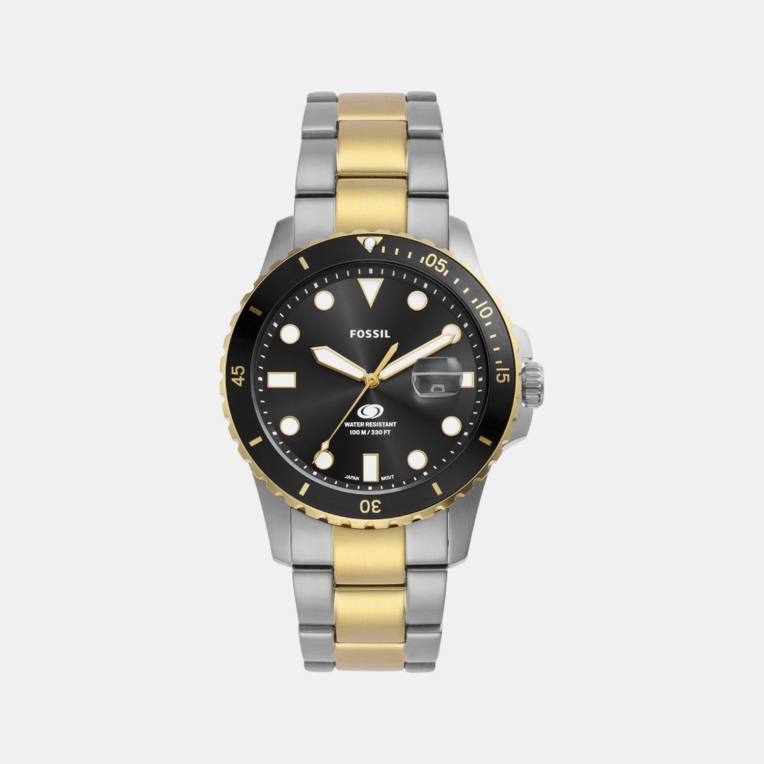 Fossil Fossil Blue Dive Men Quartz Black Dial Analog Stainless Steel Watch Fs6031