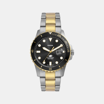Fossil Fossil Blue Dive Men Quartz Black Dial Analog Stainless Steel Watch Fs6031