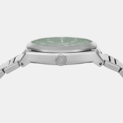 Fossil Everett Men Quartz Green Dial Analog Stainless Steel Watch Fs6056
