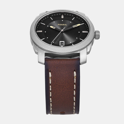 Fossil Machine Men Quartz Black Dial Analog Leather Watch Fs6081Set
