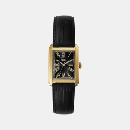 Fossil Carraway Men Quartz Black Dial Analog Leather Watch Fs6091