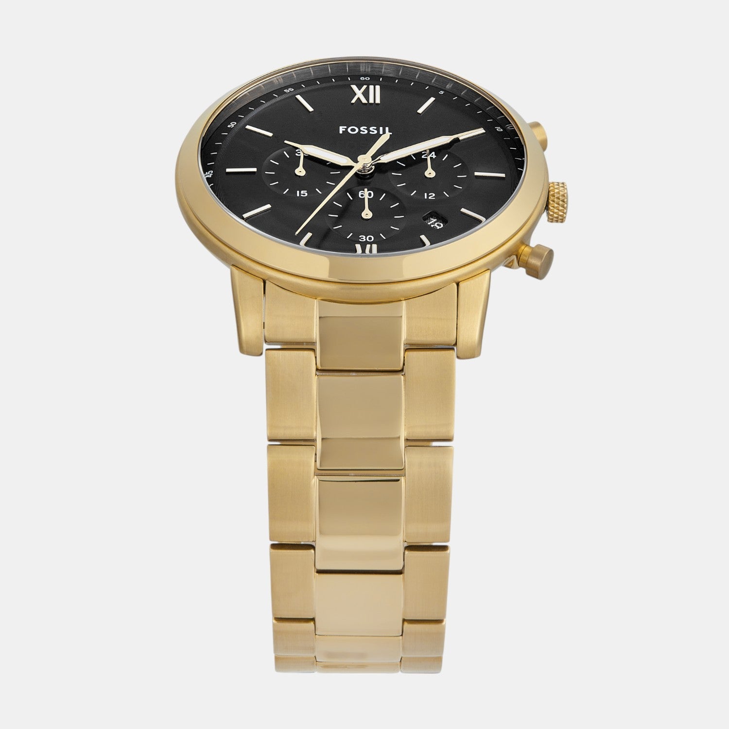 Fossil Neutra Men Quartz Black Dial Chronograph Stainless Steel Watch Fs6093
