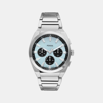 Fossil Everett Men Quartz Blue Dial Chronograph Stainless Steel Watch Fs6105