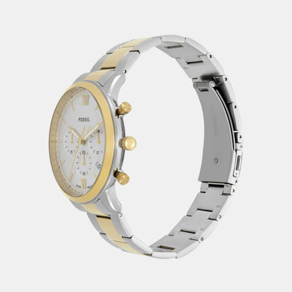 Fossil Neutra Men Quartz Silver Dial Chronograph Stainless Steel Watch Fs6112