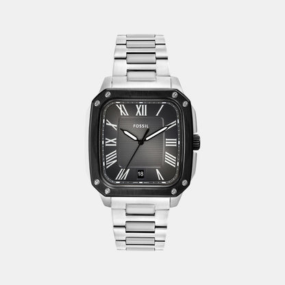Fossil Men Quartz Grey Dial Analog Stainless Steel Watch Fs6122