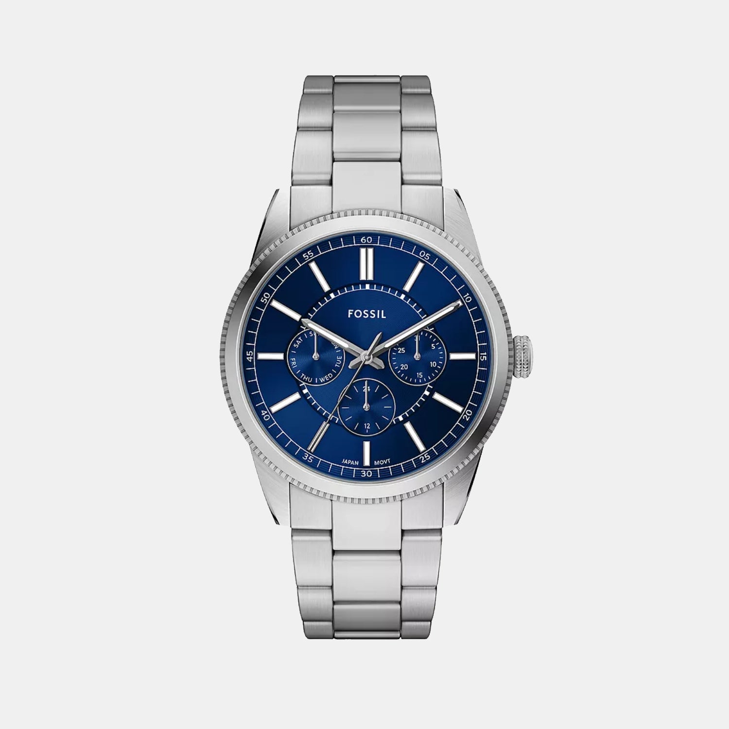 Fossil Pearson Men Quartz Blue Dial Analog Stainless Steel Watch Fs6134
