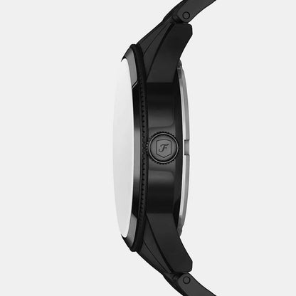 Fossil Pearson Men Quartz Black Dial Analog Stainless Steel Watch Fs6135