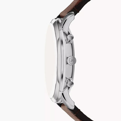 Fossil Neutra Men Quartz Brown Dial Chronograph Leather Watch Fs6143