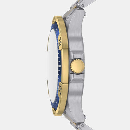 Fossil Garrett Men Quartz Blue Dial Multi-Function Stainless Steel Watch Fs6146