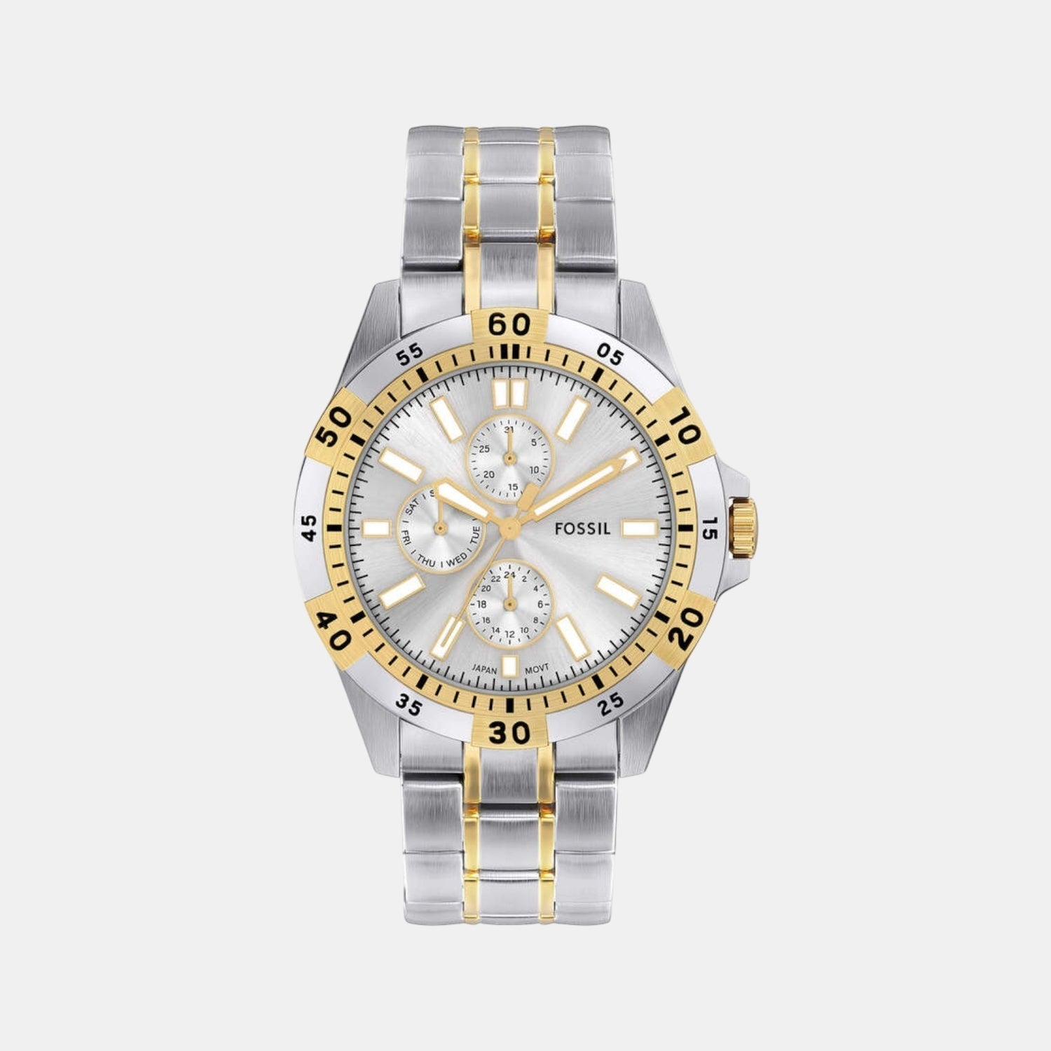Fossil Garrett Men Quartz Silver Dial Multi-Function Stainless Steel Watch Fs6148