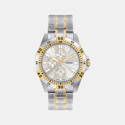 Fossil Garrett Men Quartz Silver Dial Multi-Function Stainless Steel Watch Fs6148