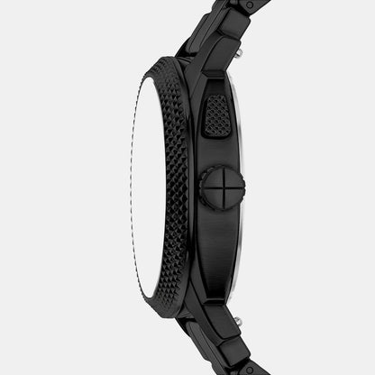 Fossil Machine Big Tic Men Quartz Black Dial Analog-Digital Stainless Steel Watch Fs6156