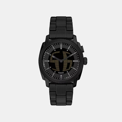 Fossil Machine Big Tic Men Quartz Black Dial Analog-Digital Stainless Steel Watch Fs6156