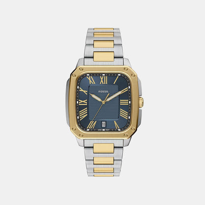 Fossil Crosby Men Quartz Blue Dial Analog Stainless Steel Watch Fs6161