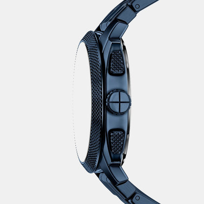 Fossil Machine Men Quartz Blue Dial Chronograph Stainless Steel Watch Fs6167