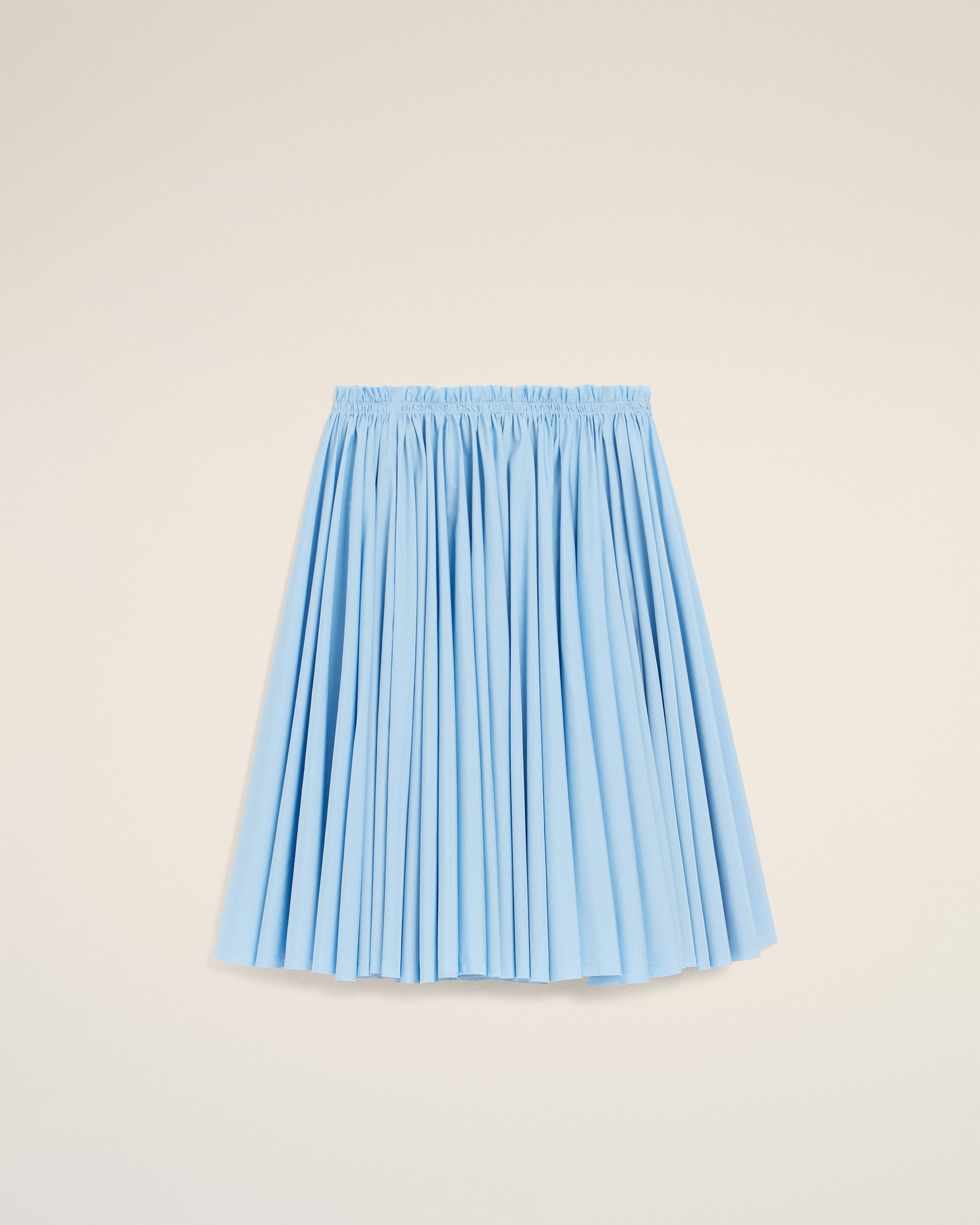 AmiParis Blue Cotton Midi Corolla Skirt Women's