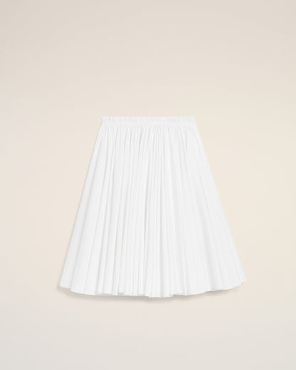 AmiParis White Cotton Midi Corolla Skirt Women's