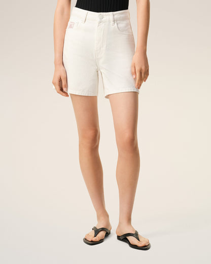 White Cotton Shorts With Ami Paris Heritage Label Women's