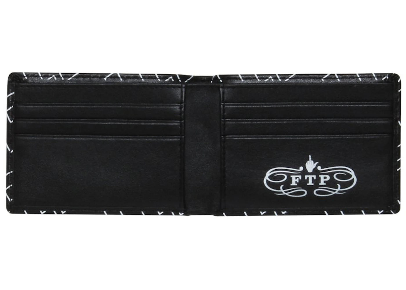 Ftp All Over Outline Logo Wallet Black