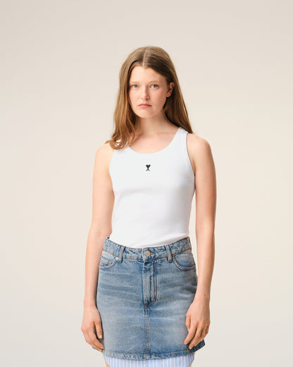 White Cotton Ami De Coeur Tanktop Women's