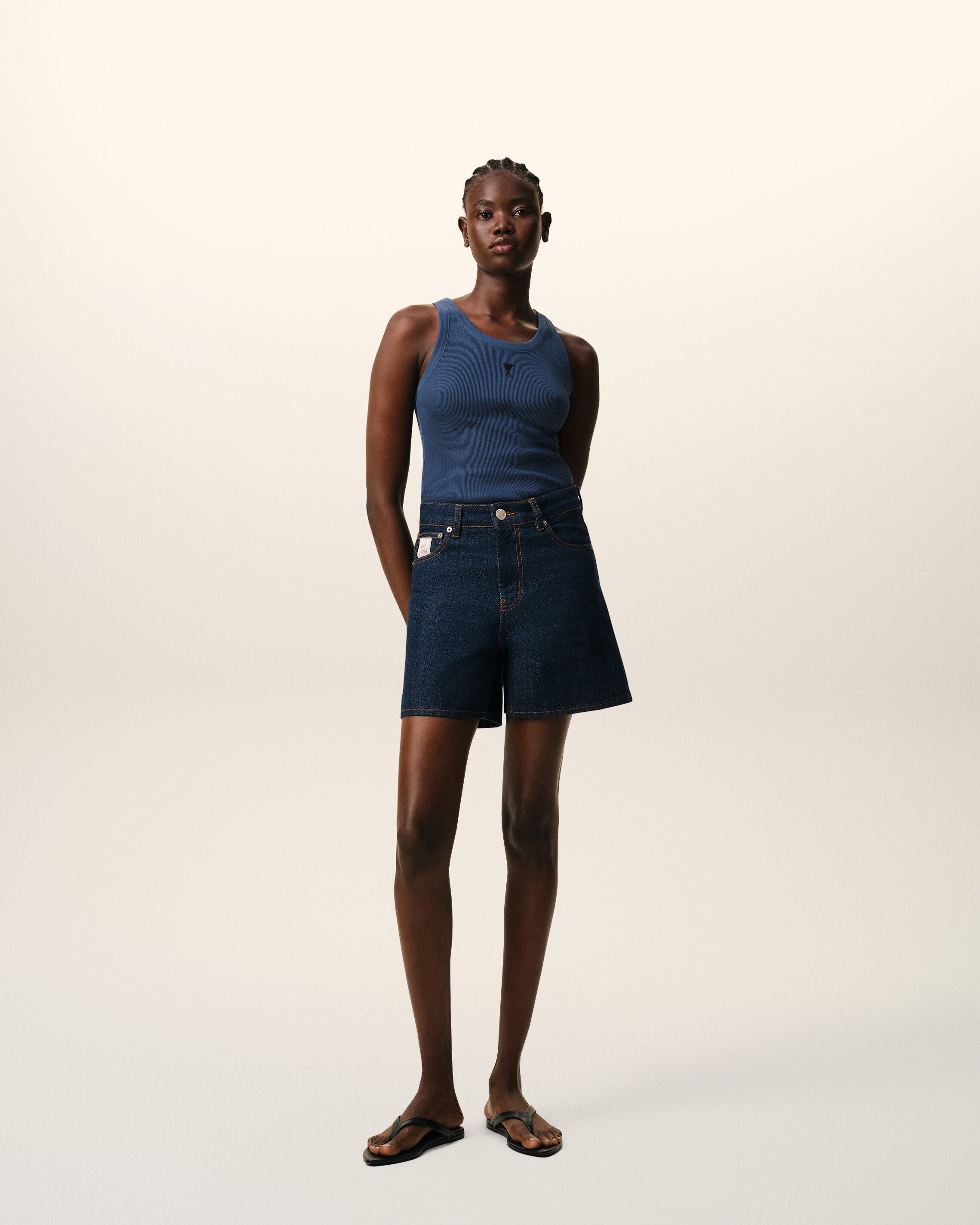Blue Cotton Ami De Coeur Tanktop Women's