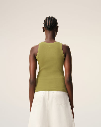 Green Cotton Ami De Coeur Tanktop Women's
