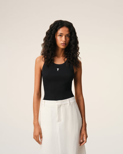 Black Cotton Ami De Coeur Tanktop Women's