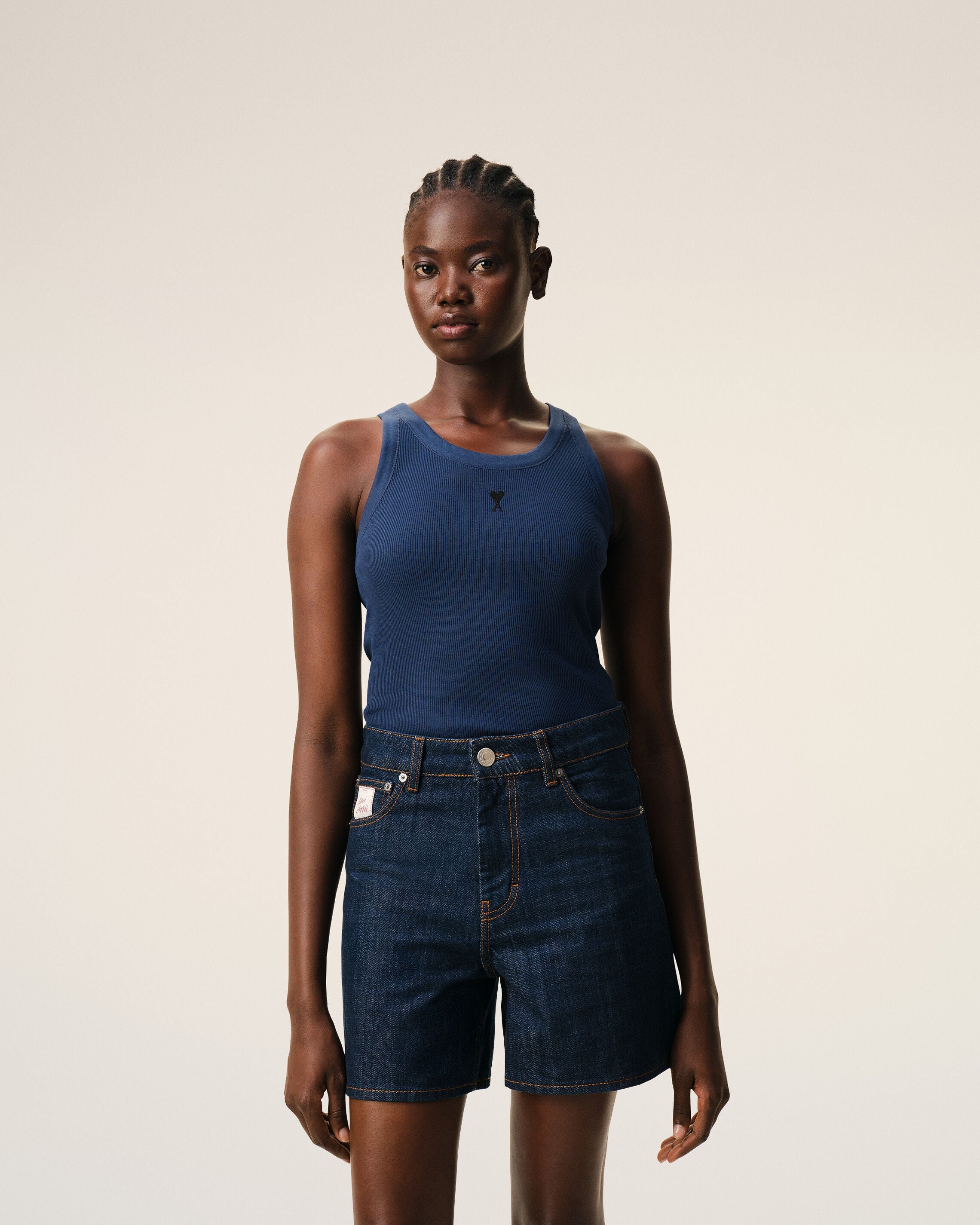 Blue Cotton Ami De Coeur Tanktop Women's