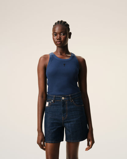 Blue Cotton Ami De Coeur Tanktop Women's