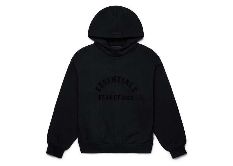 Fear Of God Essentials Arch Logo Hoodie Jet Black