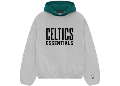 fear of god essentials celtics hoodie light heather