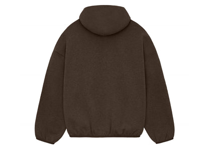 fear of god essentials core collection hoodie heather wood