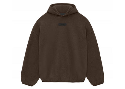 fear of god essentials core collection hoodie heather wood