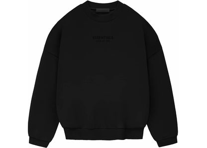fear of god essentials crewneck jet black