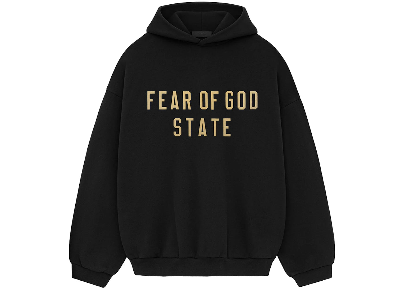 fear of god essentials fleece hoodie black
