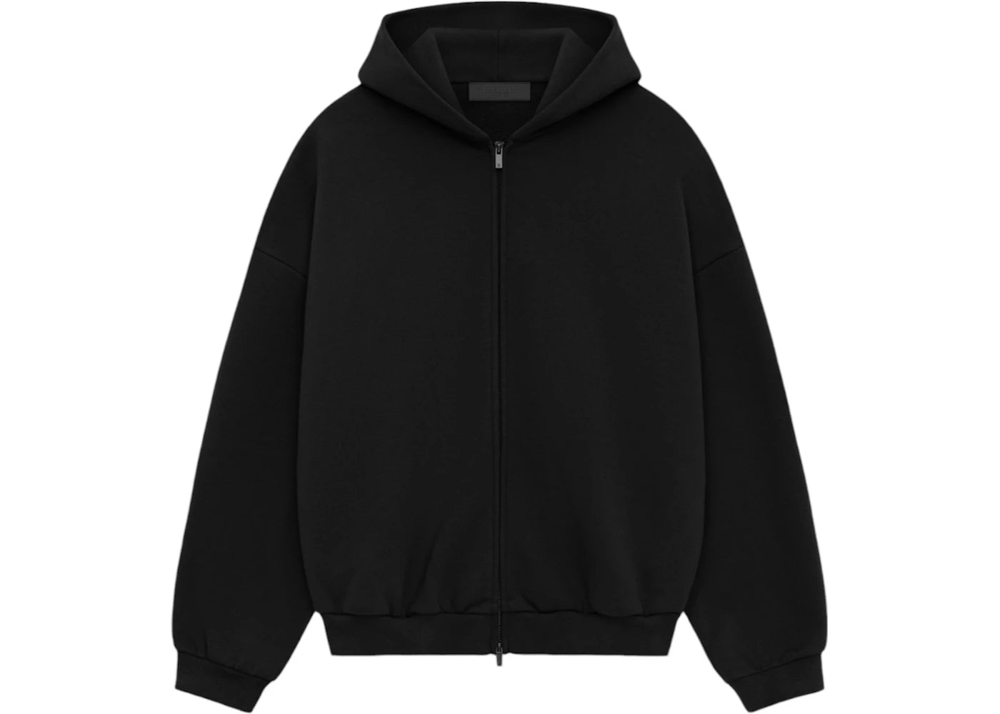 fear of god essentials heavy fleece fullzip hoodie black