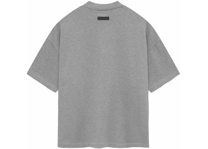 fear of god essentials heavy jersey s/s tee dark heather oatmeal