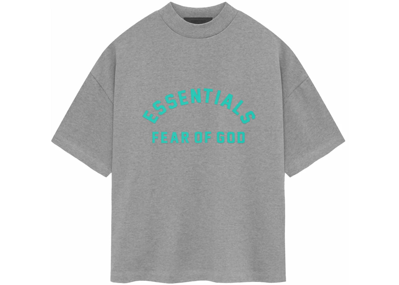 fear of god essentials heavy jersey s/s tee dark heather oatmeal