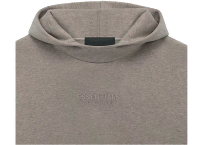 fear of god essentials hoodie core heather