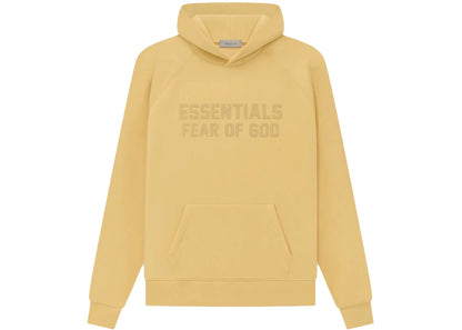 fear of god essentials hoodie light tuscan
