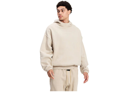 fear of god essentials hoodie silver cloud
